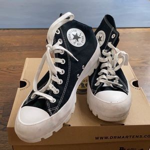black platform converse size 9.5